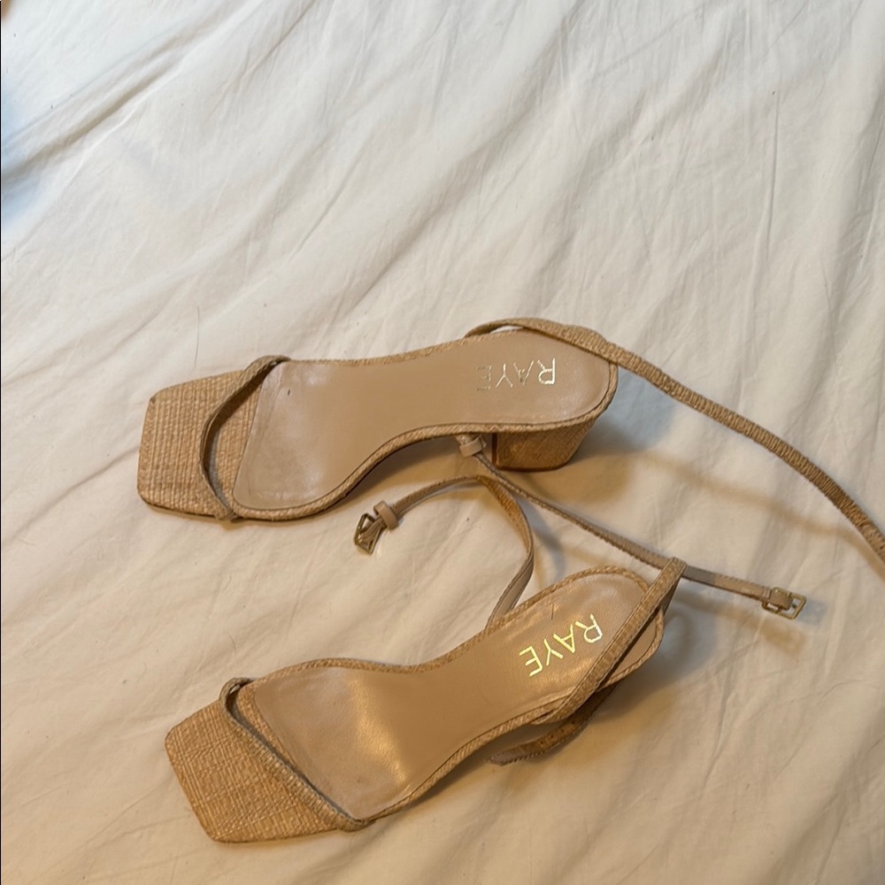 Raye Tan High Heel Strappy Sandals